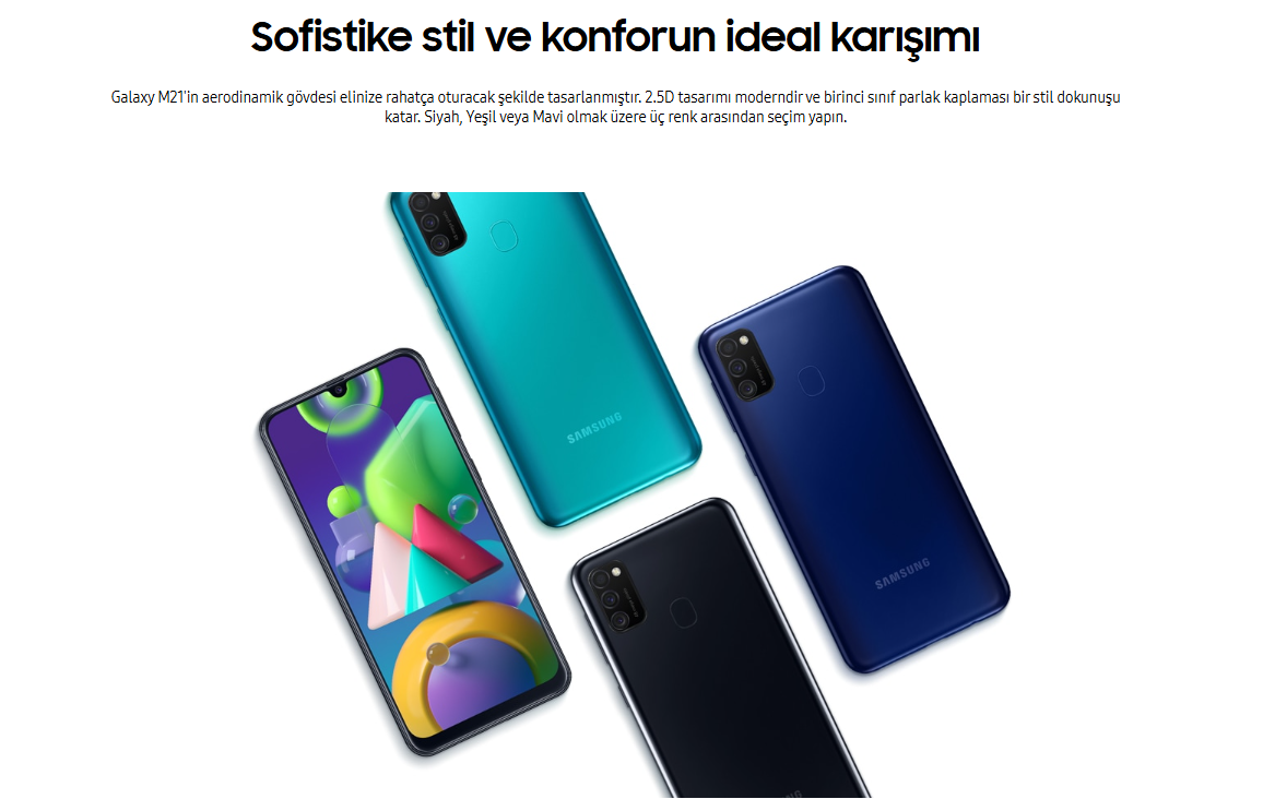 Outlet Samsung Galaxy M21 Tasarım